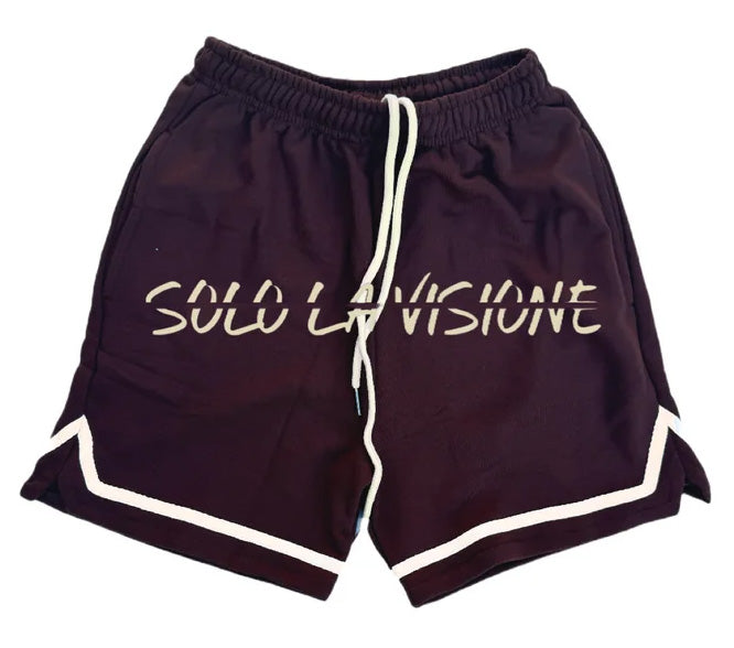 SLV Beige & Brown Shorts